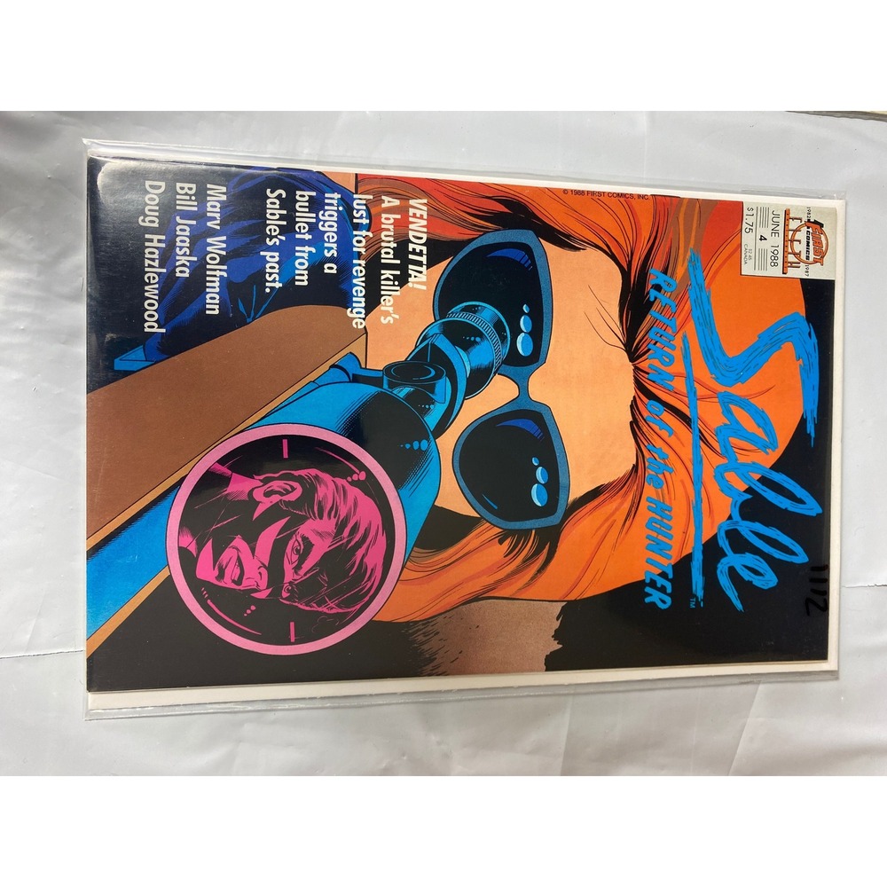 Sable 4 First Comics June 1988‎ Return of the Hunter Marv Wolfman Bill Jaaska